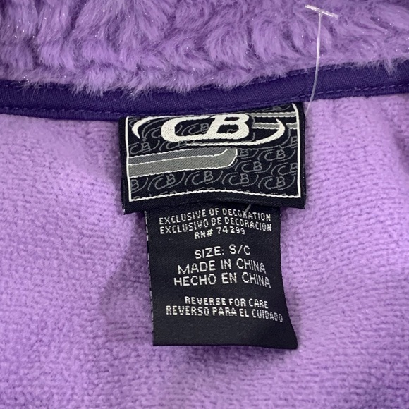 CB Sports Performance Fleece Jacket Zip Up Women's Size Small Soft Purple NWT. - Picture 2 of 10